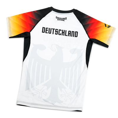 Rashguard Germania cu mânecă scurtă (alb)