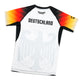 Rashguard Germania cu mânecă scurtă (alb)