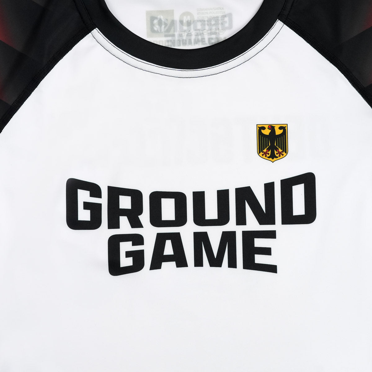 Rashguard Germania cu mânecă scurtă (alb)