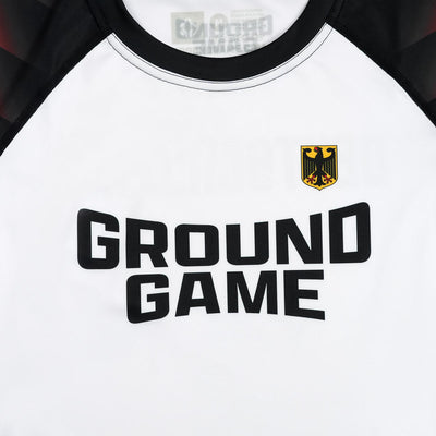 Rashguard Germania cu mânecă scurtă (alb)