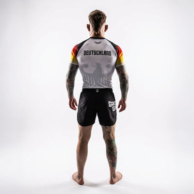 Rashguard Germania cu mânecă scurtă (alb)