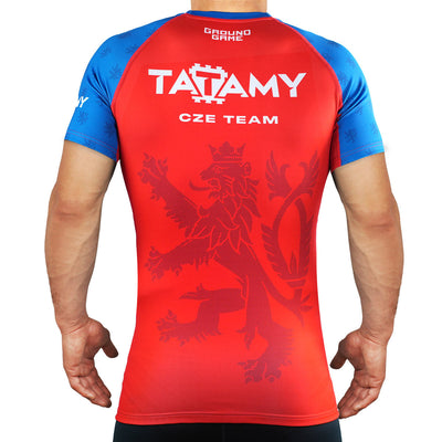 Rashguard Tatamy Cehia cu mânecă scurtă (Roșu)
