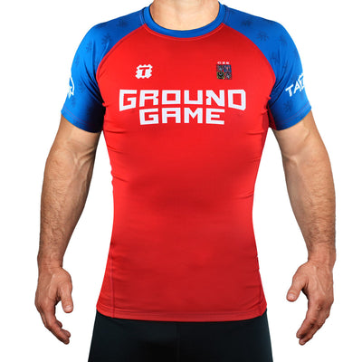 Rashguard Tatamy Cehia cu mânecă scurtă (Roșu)