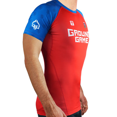 Rashguard Tatamy Cehia cu mânecă scurtă (Roșu)