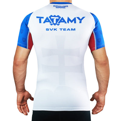 Rashguard Tatamy Slovacia cu mânecă scurtă (Alb)