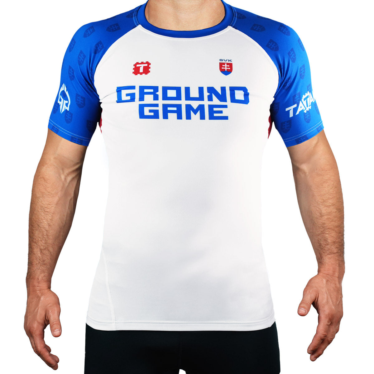 Rashguard Tatamy Slovacia cu mânecă scurtă (Alb)