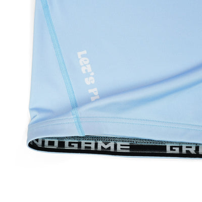 Rashguard de damă Athletic Light Blue, mânecă scurtă