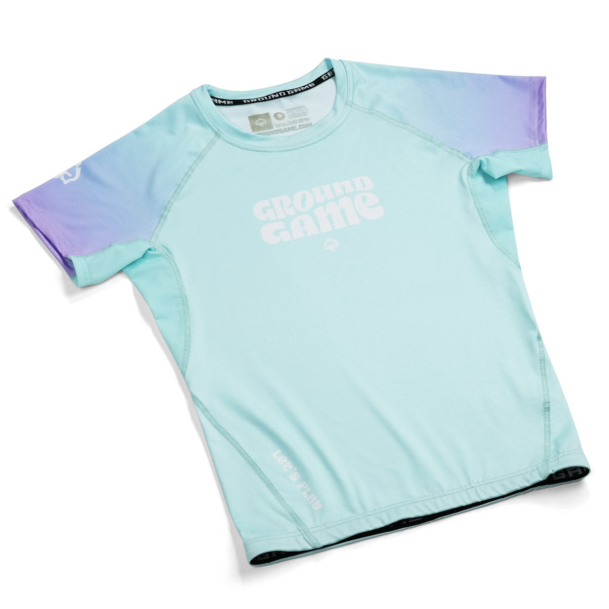 Rashguard pentru femei Athletic Mint cu mânecă scurtă