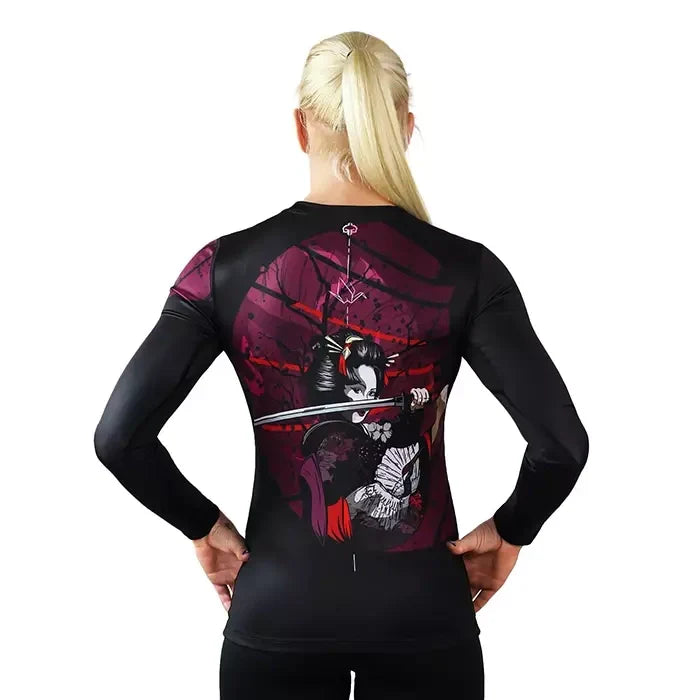 Rashguard de damă Tsuru Warrior, cu mânecă lungă