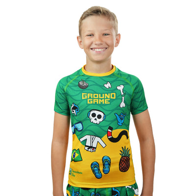 Rashguard copii Copacabana cu mânecă scurtă