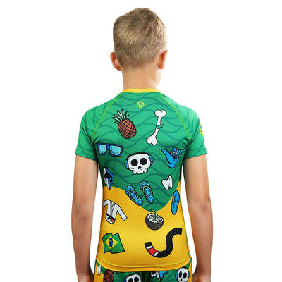 Rashguard copii Copacabana cu mânecă scurtă