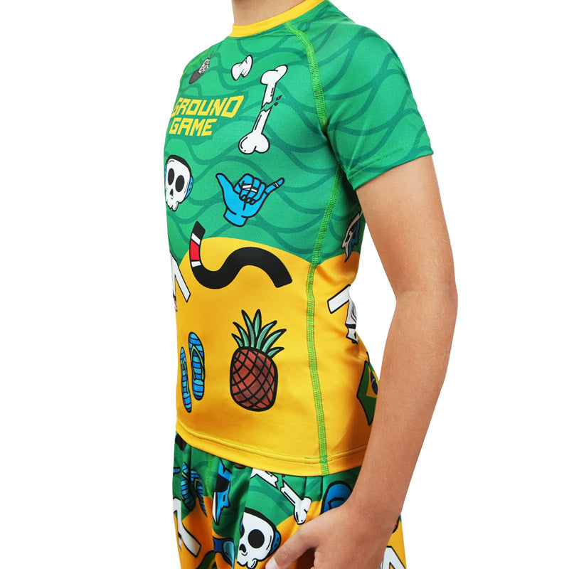 Rashguard copii Copacabana cu mânecă scurtă