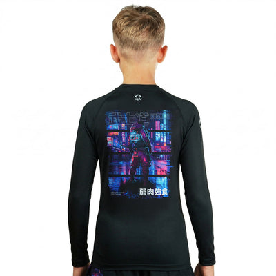 Rashguard pentru copii Cyber Samurai cu mânecă lungă
