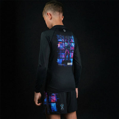 Rashguard pentru copii Cyber Samurai cu mânecă lungă