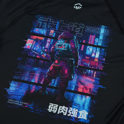 Rashguard pentru copii Cyber Samurai cu mânecă lungă