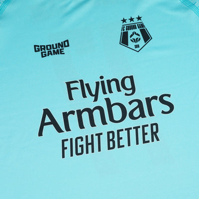 Rashguard pentru copii FC Armbar cu mânecă scurtă (Mentă)