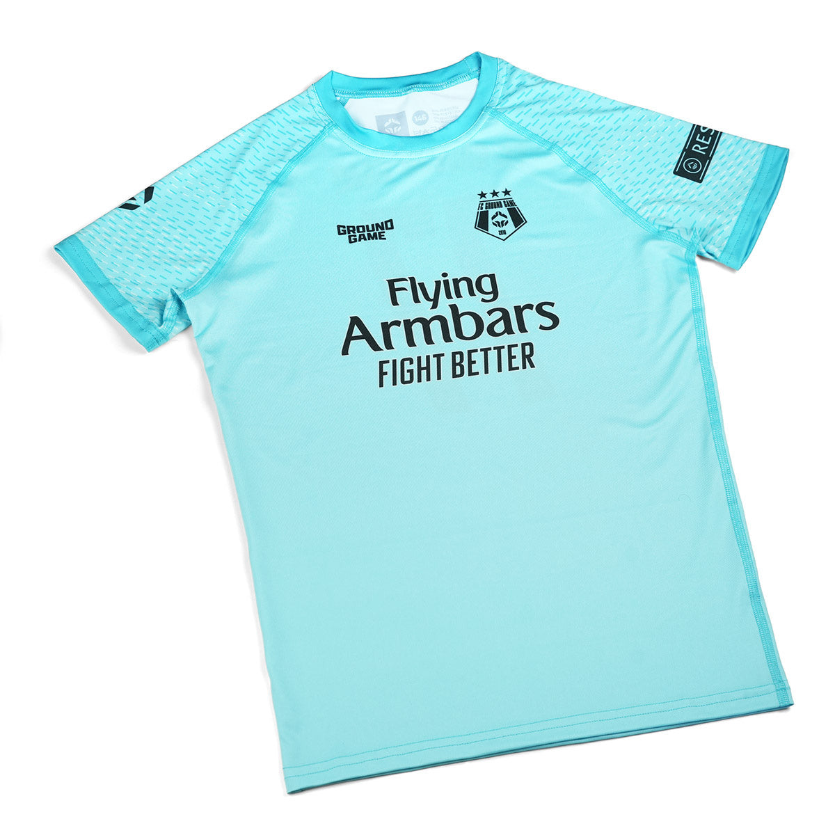Rashguard pentru copii FC Armbar cu mânecă scurtă (Mentă)