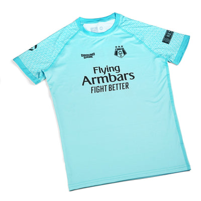 Rashguard pentru copii FC Armbar cu mânecă scurtă (Mentă)