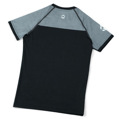 Rashguard pentru copii IBJJF Kids cu mânecă scurtă (gri)