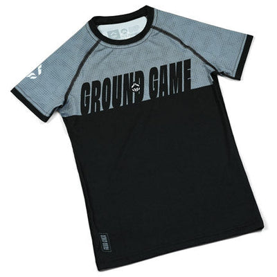 Rashguard pentru copii IBJJF Kids cu mânecă scurtă (gri)