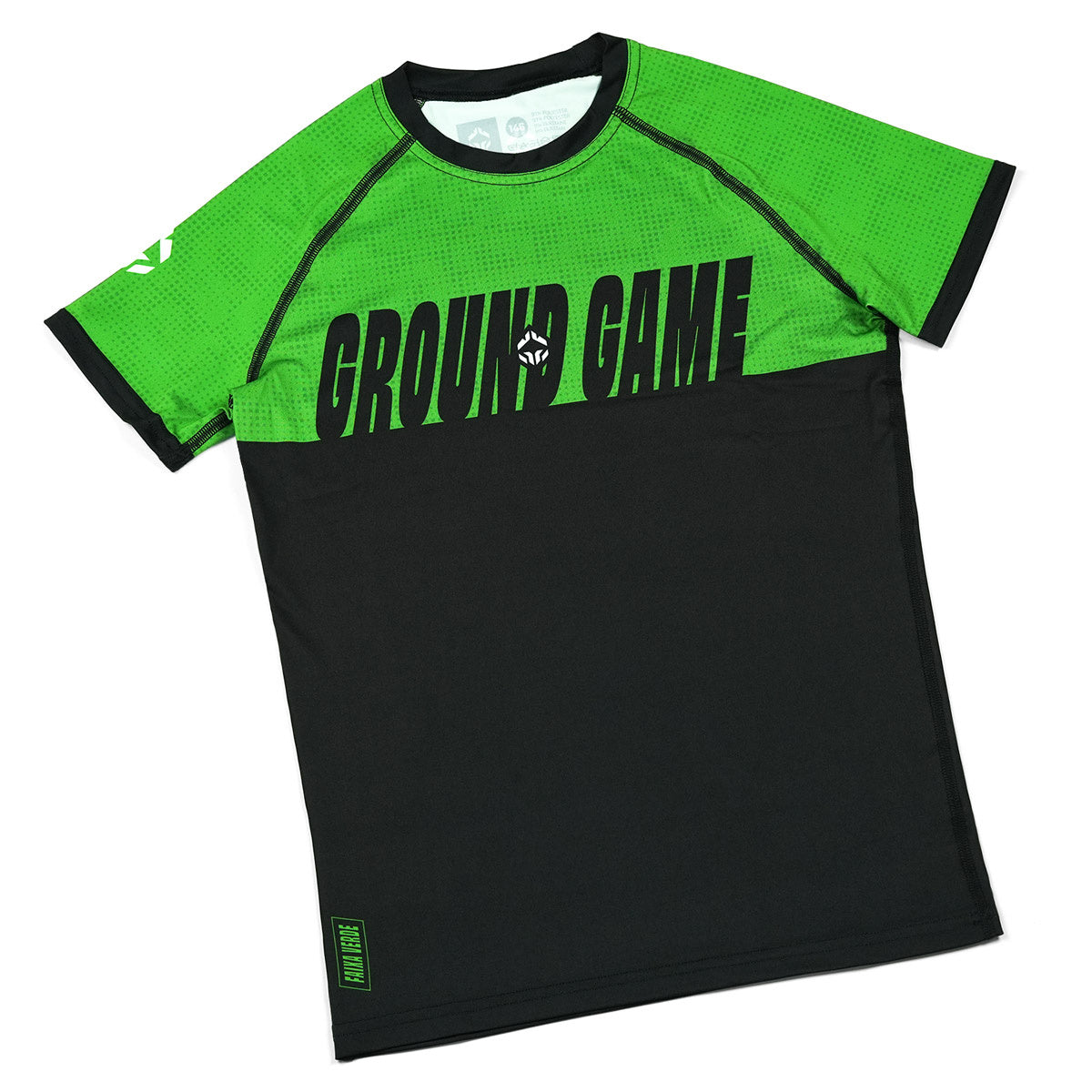 Rashguard pentru copii IBJJF Kids cu mânecă scurtă (verde)