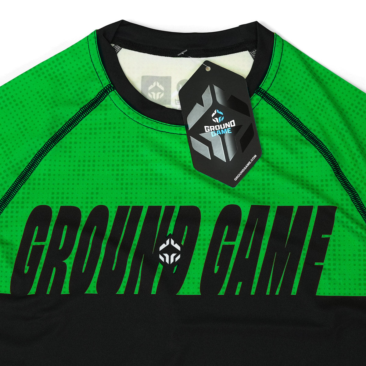 Rashguard pentru copii IBJJF Kids cu mânecă scurtă (verde)