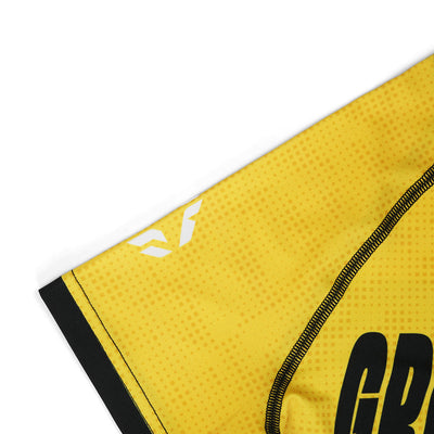 Rashguard pentru copii IBJJF Kids cu mânecă scurtă (Galben)