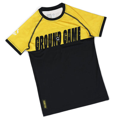 Rashguard pentru copii IBJJF Kids cu mânecă scurtă (Galben)
