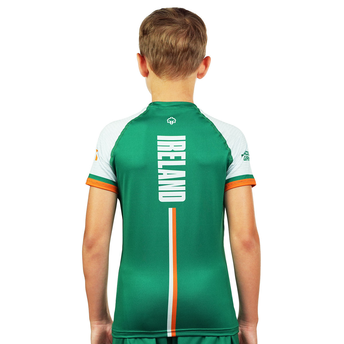 Dziecięcy rashguard Irlandia z krótkim rękawem (zielony)