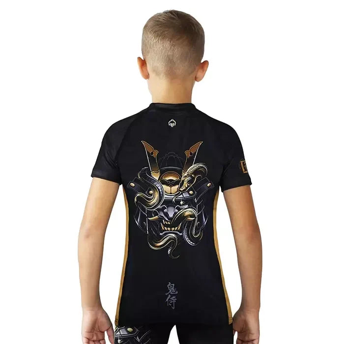Dziecięcy rashguard Oni Samurai z krótkim rękawem