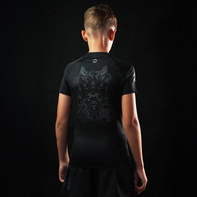 Rashguard pentru copii Samurai Shadow mânecă scurtă