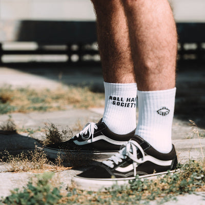 Șosete Roll Hard Society (albe)