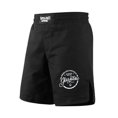 Pantaloni scurți MMA Jiu Jitsu din ripstop (Negri)