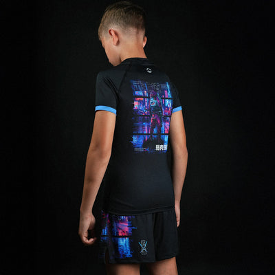 Pantaloni scurți de antrenament pentru copii Cyber Samurai
