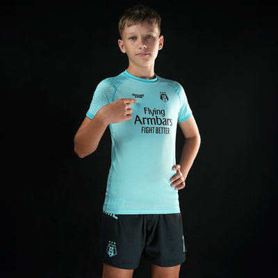 Pantaloni scurți de antrenament pentru copii FC Armbar (mentă)