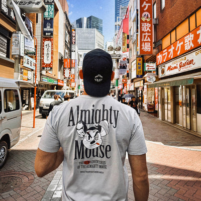 Tricou Almighty Mouse Oversize (Albastru-gri)