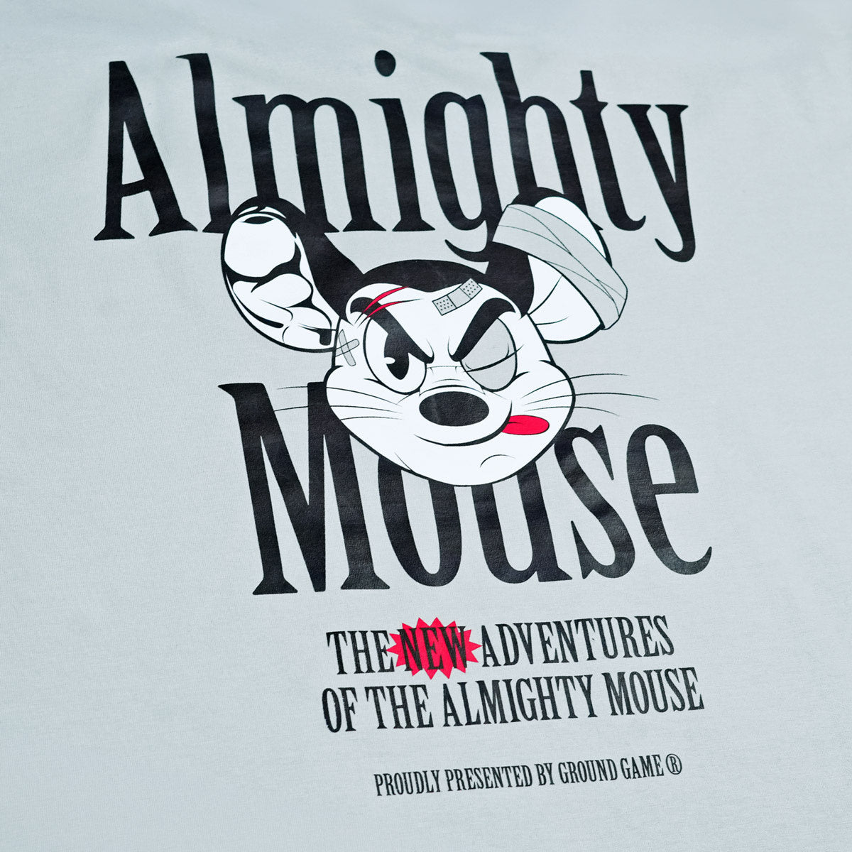 Tricou Almighty Mouse Oversize (Albastru-gri)