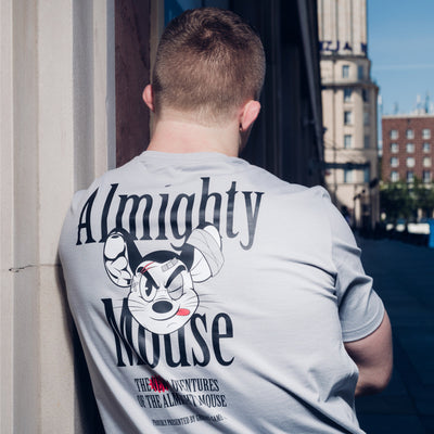 Tricou Almighty Mouse Oversize (Albastru-gri)