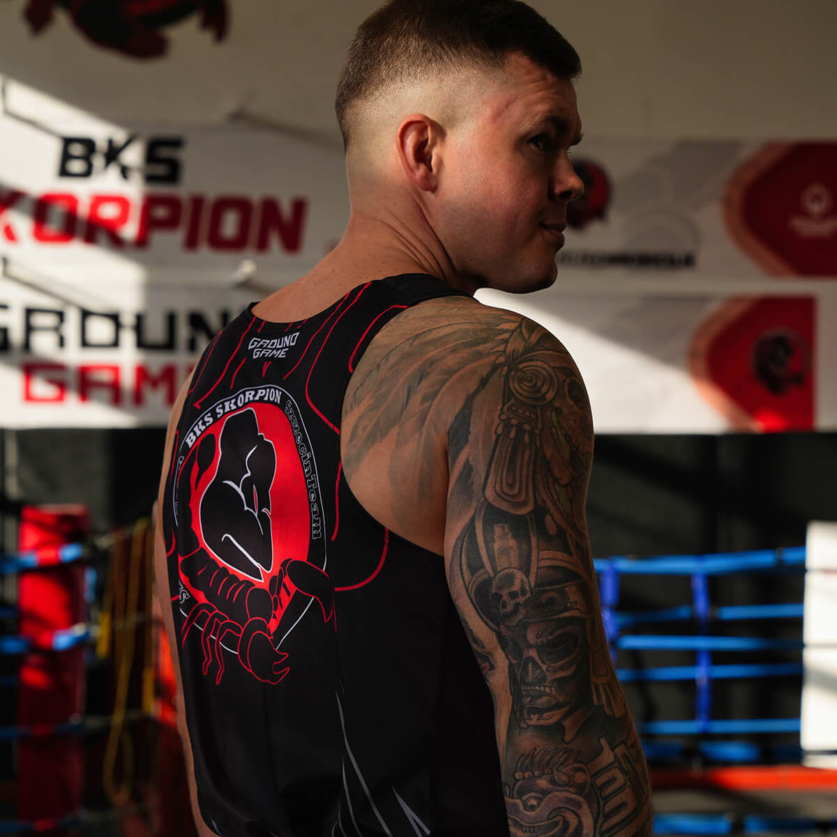 Tank top de box BKS Skorpion (Negru)