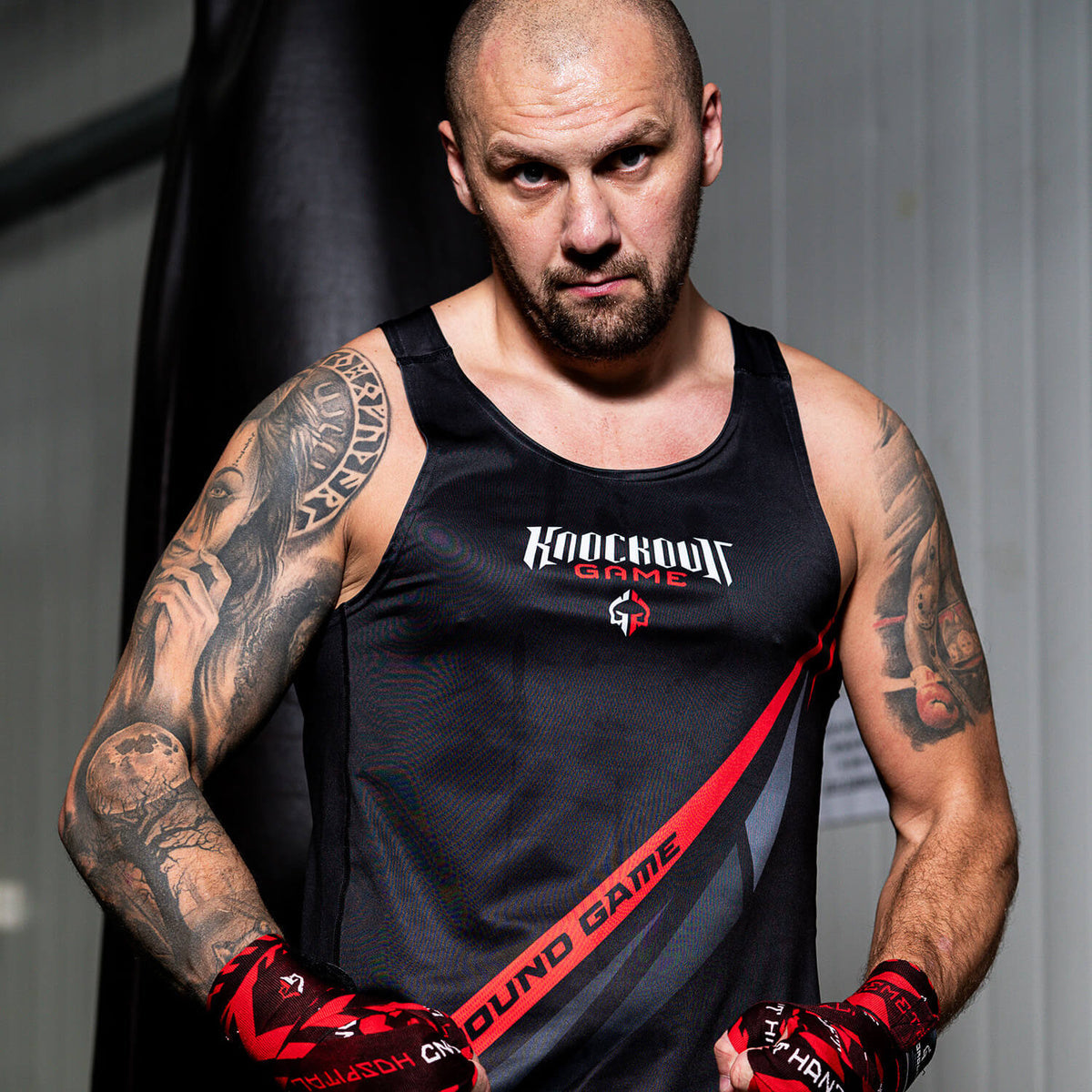 Maiou de box Knockout Game (negru)