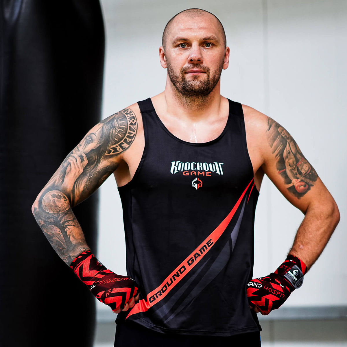 Maiou de box Knockout Game (negru)