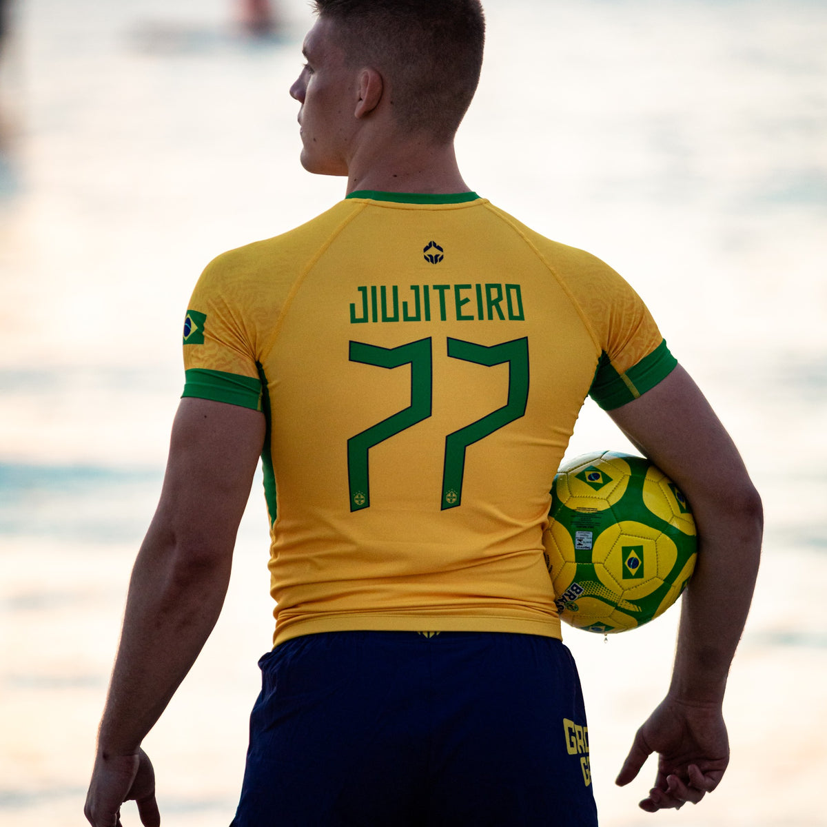 Rashguard Brazil Football cu mânecă scurtă