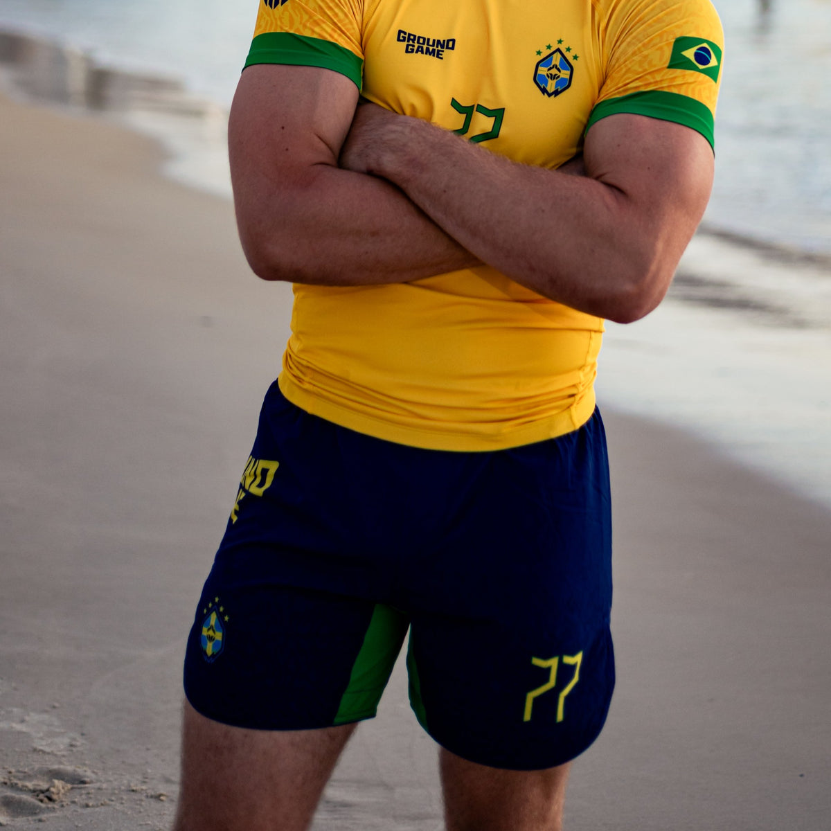 Pantaloni scurți MMA ușori Brazil Football