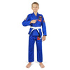 Kimono / GI BJJ pentru copii Ninja Ground Game albastru + centura GRATUITĂ