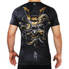 Rashguard pentru bărbați cu mâneci scurte Oni Samurai Ground Game negru