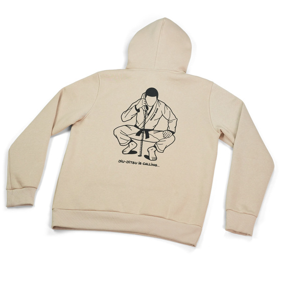 Hanorac cu glugă Jiu-Jitsu is Calling x Noize Ground Game Bej