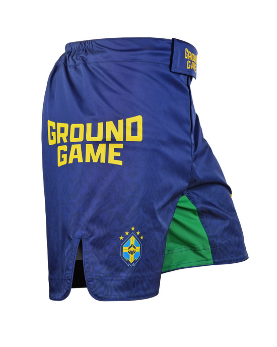 Pantaloni scurți MMA pentru bărbați Brazil Football Ground Game
