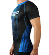 Rashguard pentru bărbați cu mâneci scurte IBJJF Ground Game albastru
