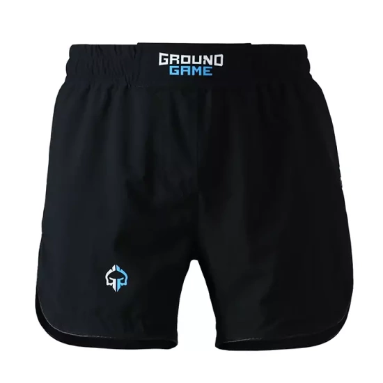 Pantaloni scurți MMA ușori Athletic Classic pentru bărbați Ground Game negru