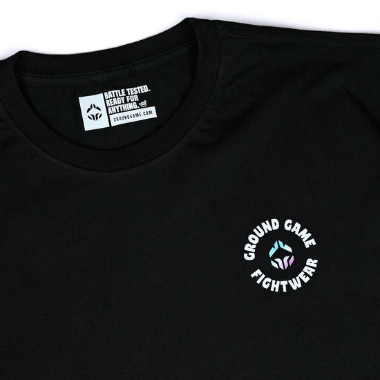 Tricou pentru bărbați Cheeky Monkey Oversize Ground Game negru